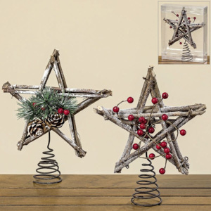 Vánoční hvězda na stromeček BOLTZE, výška 26cm (cena za ks) barva přírodní
