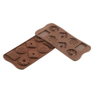 Silikonová forma na čokoládu – sušenky - Silikomart