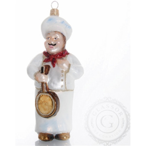 Vánoční figurka kuchař s pánví