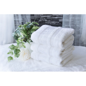 XPOSE ® Bambusový ručník CATANIA - bílá 50x90 cm