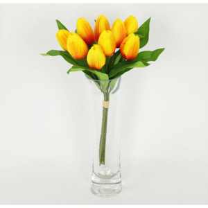 Puget tulipánů, 9 hlaviček, umělá květina, barva oranžová NL0037ORA Art