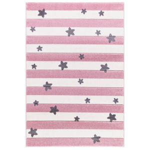 LIVONE Dětský koberec STARS STRIPES růžový Varianta: 120x180 cm