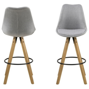 Barová židle Dima Melange Actona šedá/dřevo