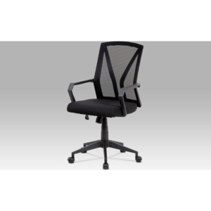 Kancelářská židle, černá mesh, plastový kříž, houpací mechanismus KA-C853 BK Art