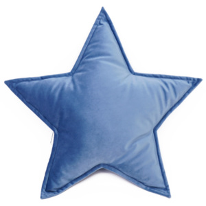 Polštář velurový - hvězda modrá 2243