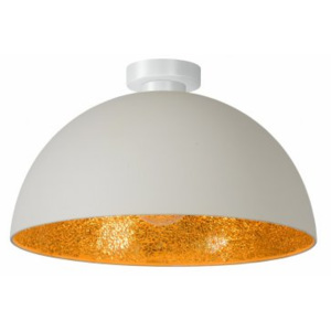LUCIDE ELYNN Ceiling Light E27 D40cm Gold/White, závěsné svítidlo, lustr