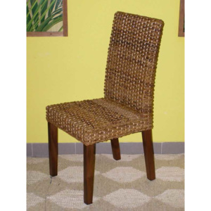 Jídelní židle LENKA - banánový list - mahagon