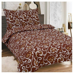 M&K BAVLNĚNÉ POVLEČENÍ na 2 postele - Oriental brown 140x200/70x90cm