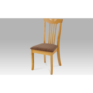 Jídelní židle dub, potah hnědý melír BE702 OAK Art