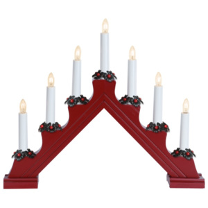 Nipeko Vánoční svícen Nipeko Matilda 7 svíček červená 278-45