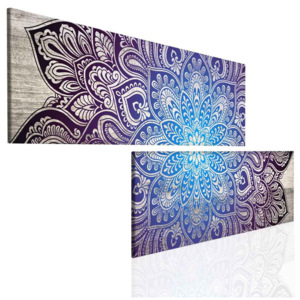 Obraz modrofialová mandala (140x60 cm) - InSmile ®