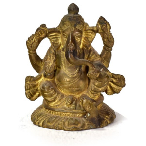 Ganesha, stará mosazná soška, 8cm