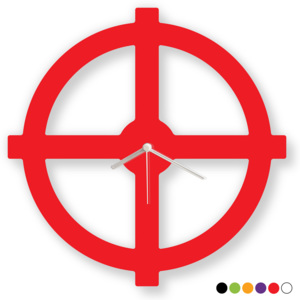 Designové nástěnné hodiny: Terč, Výběr barev Červená