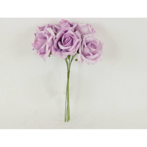Růžičky pěnové, puget 6ks, barva fialová PRZ755522 Art