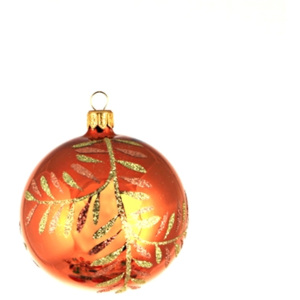 Skleněná vánoční koule oranžová