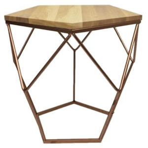 Odkládací stolek Modern net, mosazná, 38,5x36,5x36,5 cm