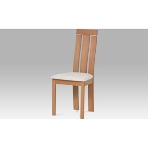 Jídelní židle masiv buk, barva buk, potah krémový BC-3931 BUK3 Art