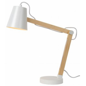 LUCIDE TONY Desk lamp E14 L41 W14 H69cm White, stolní lampa