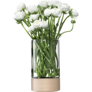LSA Lotta skleněná váza/svícen jasan/čiré sklo, 23cm, Handmade G1038-23-301 LSA International