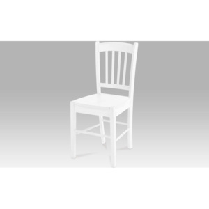 Jídelní židle celodřevěná, bílá AUC-005 WT Art
