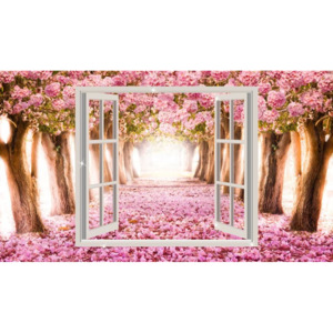InSmile Obraz - výhled do rozkvetlých stromů 60x40 cm