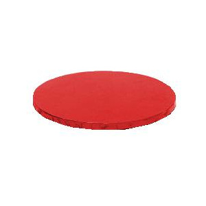 Kulatá podložka pod dort červená 25x1,2 cm - Decora