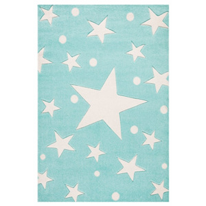 Elisdesign Dětský koberec - Big Stars barva: mátová, Velikost: 80 x 150