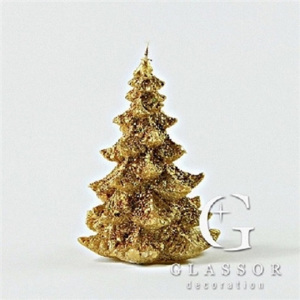 Glassor Svíčka zlatý stromek