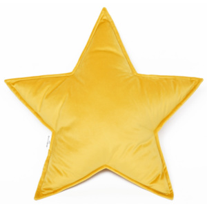 Polštář velurový - hvězda žlutá 2245