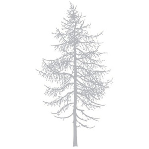 Papírové ubrousky 33x33 cm Broste WINTER TREE - stříbrné