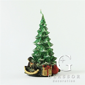 Glassor Svíčka stromek s dárky