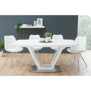 Jedálenský rozkladací stôl IMPERIA 160-220 cm - biela