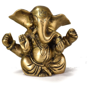 Ganesha, mosazná soška, 7cm