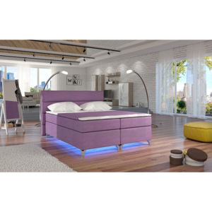 Čalouněná postel BASILIO, bez LED, 160x200, Jasmine 65