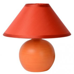 LUCIDE FARO Table lamp H21cm Brushed Orange, stolní lampa