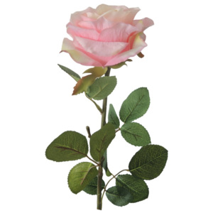 Umělá květina Stardeco růže růžová 70 cm