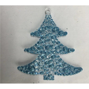 Stromeček, závěsná vánoční dekorace, barva modrá, sada 2 kusy VCA079-B Art