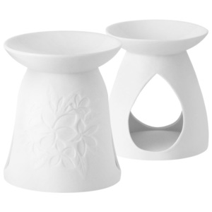 Yankee Candle - aromalampa Pastel Hue White Floral (Čisté a moderní pojetí keramiky v neutrální bílé barvě s vyraženým motivem květin zkrášlí Váš domo