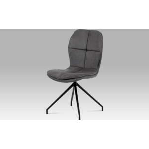 Jídelní židle, šedá látka "COWBOY", kov černá HC-710 GREY3 Art