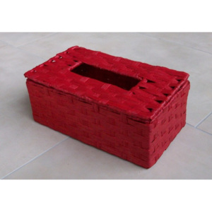 Krabička na kapesníky červená-krabička na kapesníky šhv= 25x14x10 cm