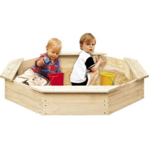 Dřevěné pískoviště pro děti 8-hranné FSC - Tradgard R02750