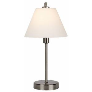 LUCIDE TOUCH Table Lamp E14/60W Satin chrome/Opal Glass, stolní lampa