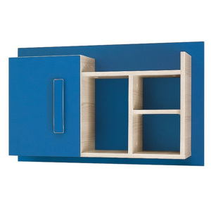 Závěsná skříňka SEINA 1D, 50x80x25, Jasan/Modrá