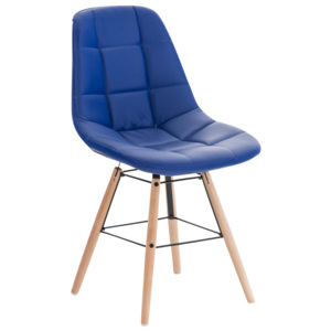 BHM Germany Jídelní židle Toronto kůže modrá