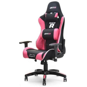 Kancelářská židle MERTON černá růžová bílá