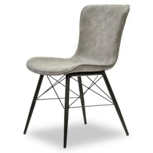 Jídelní židle PAROT šedá vintage, černá