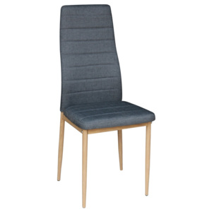 Jídelní židle Hron-261 látka šedá, kov imitace dřeva