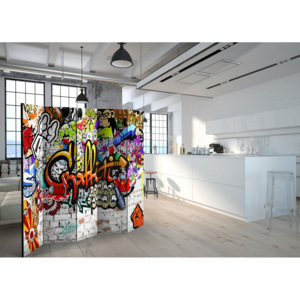 Paraván barevné graffiti (225x172 cm) - Murando DeLuxe