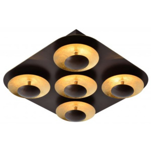 LUCIDE AMINE Ceiling Light LED 5x5W 34x34cm Black, nástěnné svítidlo