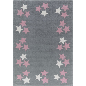 Elisdesign Dětský koberec - Stars barva: šedá, Velikost: 120 x 180